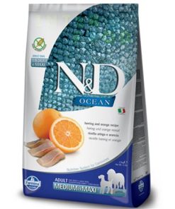 Alternative view of FARMINA N&D OCEAN – HERRING & ORANGE ADULT MEDIUM/MAXI – 2.5kg