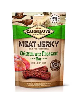 Alternative view of Carnilove Meat Jerky Chicken with Pheasant Bar – 100g