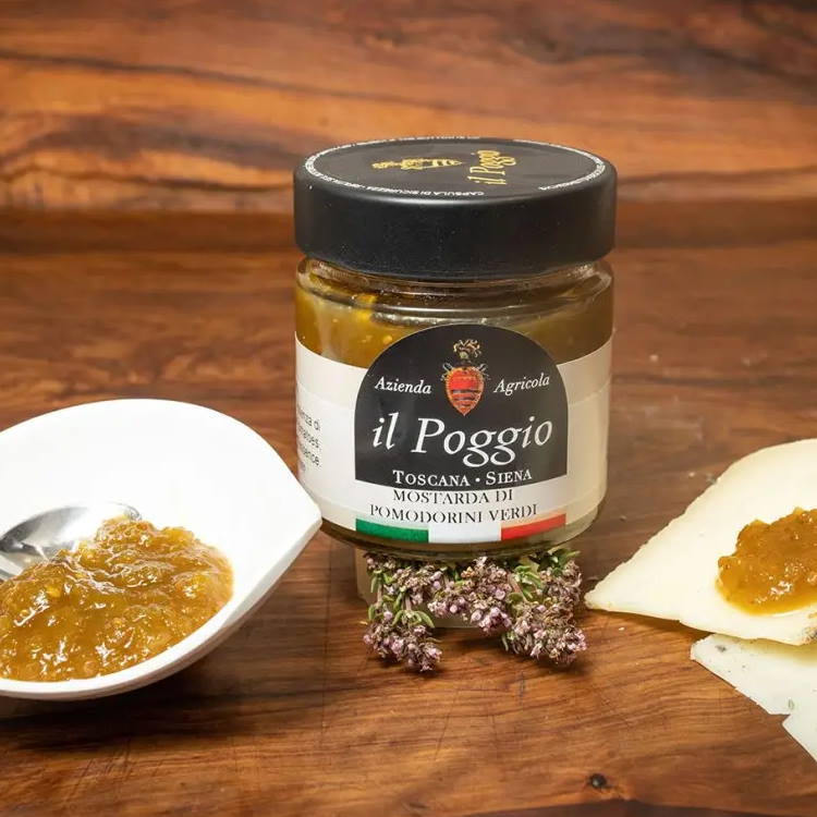 Mostarda di pomodorini verdi confezione da 220 gr.