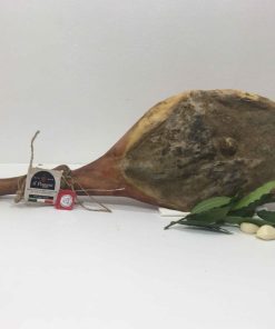 Alternative view of Prosciutto di Cinta Senese intero con osso